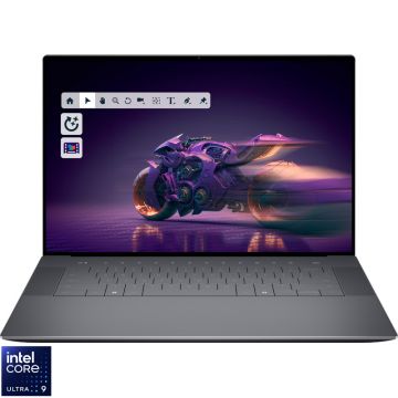 Laptop DELL 16.3'' 16 Premium DA16250, 4K OLED Touch 48-120Hz, Procesor Intel® Core™ Ultra 9 285H (24M Cache, up to 5.40 GHz), 32GB LPDDR5X, 4TB SSD, GeForce RTX 5060 8GB, Win 11 Pro, Graphite, 3Yr ProSupport Laptop DELL 16.3'' 16 Premium DA16250, 4K OLED Touch 48-120Hz, Procesor Intel® Core™ Ultra 9 285H (24M Cache, up to 5.40 GHz), 32GB LPDDR5X, 4TB SSD, GeForce RTX 5060 8GB, Win 11 Pro, Graphite, 3Yr ProSupport