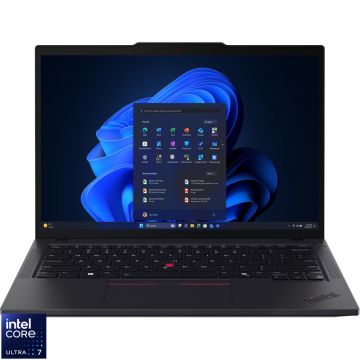 Laptop Lenovo 14'' ThinkPad T14 Gen 6, 2.8K OLED Touch 120Hz VRR, Procesor Intel® Core™ Ultra 7 255U (12M Cache, up to 5.20 GHz), 32GB DDR5, 1TB SSD, Intel Graphics, 4G LTE, Win 11 Pro, Black Laptop Lenovo 14'' ThinkPad T14 Gen 6, 2.8K OLED Touch 120Hz VRR, Procesor Intel® Core™ Ultra 7 255U (12M Cache, up to 5.20 GHz), 32GB DDR5, 1TB SSD, Intel Graphics, 4G LTE, Win 11 Pro, Black