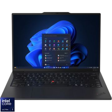 Laptop Lenovo 14'' ThinkPad X1 Carbon Gen 13 Aura Edition, 2.8K OLED 120Hz VRR Touch, Procesor Intel® Core™ Ultra 7 255U (12M Cache, up to 5.20 GHz), 32GB LPDDR5X, 1TB SSD, Intel Graphics, 5G, Win 11 Pro, Black, Paint Laptop Lenovo 14'' ThinkPad X1 Carbon Gen 13 Aura Edition, 2.8K OLED 120Hz VRR Touch, Procesor Intel® Core™ Ultra 7 255U (12M Cache, up to 5.20 GHz), 32GB LPDDR5X, 1TB SSD, Intel Graphics, 5G, Win 11 Pro, Black, Paint