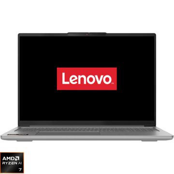 Laptop Lenovo 16'' IdeaPad Pro 5 16AKP10, 2.8K OLED 120Hz VRR, Procesor AMD Ryzen™ Al 7 350 (16M Cache, up to 5.0 GHz), 32GB LPDDR5X, 1TB SSD, GeForce RTX 5050 8GB, No OS, Luna Grey