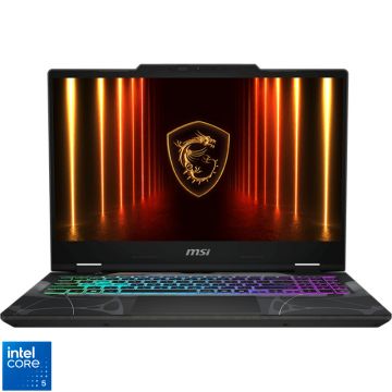 Laptop MSI Gaming 15.6'' Cyborg 15 B2RWEKG, FHD 144Hz, Procesor Intel® Core™ 5 210H (12M Cache, up to 4.80 GHz), 16GB DDR5, 512GB SSD, GeForce RTX 5050 8GB, Free DOS, Translucent Black Laptop MSI Gaming 15.6'' Cyborg 15 B2RWEKG, FHD 144Hz, Procesor Intel® Core™ 5 210H (12M Cache, up to 4.80 GHz), 16GB DDR5, 512GB SSD, GeForce RTX 5050 8GB, Free DOS, Translucent Black