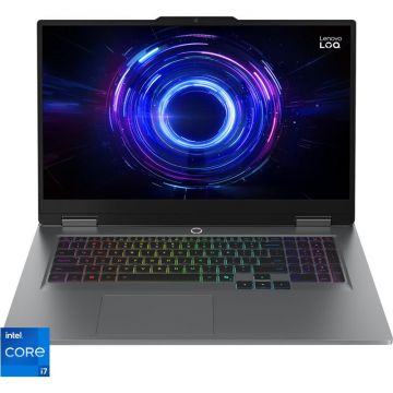 Lenovo Laptop Gaming Lenovo LOQ 17IRX10, Procesor Intel® Core i7-13700HX, Display 17.3 Full HD (1920x1080), IPS, 165Hz, Memorie RAM 24GB DDR5, Capacitate 1TB SSD, Placa video dedicata NVIDIA® GeForce RTX™ 5060 8GB GDDR7, No OS, Luna Grey