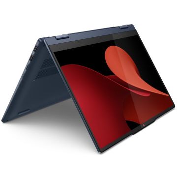 Lenovo Laptop Lenovo IdeaPad 5 2-in-1 14AHP9, Procesor AMD Ryzen™ 5 8645HS, Display 14 WUXGA (1920x1200), IPS, Touch, Memorie RAM 16GB LPDDR5x, Capacitate 1TB SSD, Placa video integrata  AMD Radeon™ 760M Graphics, No OS, Cosmic Blue