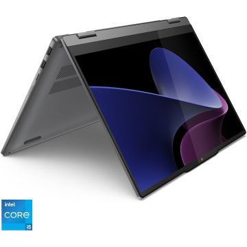 Lenovo Laptop Lenovo IdeaPad 5 2-in-1 14IRH9, Procesor Intel® Core™ i5-13420H, Display 14 WUXGA (1920x1200), OLED, Touch, Memorie RAM 16GB LPDDR5x, Capacitate 1TB SSD, Placa video integrata Intel® UHD Graphics, No OS, Luna Grey