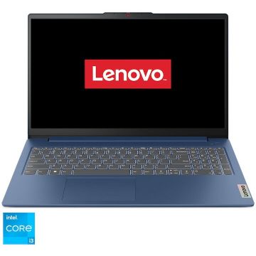 Lenovo Laptop Lenovo IdeaPad Slim 3 15IRU8, Procesor Intel® Core™ i3-1305U, Display 15.6 Full HD (1920x1080), Memorie RAM 8GB LPDDR5, Capacitate 512GB SSD, Placa video integrata Intel® UHD Graphics, No OS, Abyss Blue Lenovo Laptop Lenovo IdeaPad Slim 3 15IRU8, Procesor Intel® Core™ i3-1305U, Display 15.6 Full HD (1920x1080), Memorie RAM 8GB LPDDR5, Capacitate 512GB SSD, Placa video integrata Intel® UHD Graphics, No OS, Abyss Blue