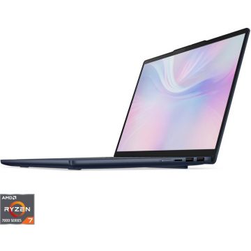 Lenovo Laptop Lenovo IdeaPad Slim 5 14ARP10, Display 14'' WUXGA 1920x1200, OLED, Procesor AMD Ryzen™ 7 7735HS, Memorie RAM 16GB DDR5, Capacitate de stocare 1TB SSD, Placa video integrata AMD Radeon 680M, Free DOS, Albastru