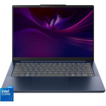 Lenovo Laptop Lenovo IdeaPad Slim 5 14IRH10R, Procesor Intel® Core™ 7 240H, Display 14 WUXGA (1920x1200), OLED, Memorie RAM 32GB DDR5, Capacitate 1TB SSD, Placa video integrata Intel® Graphics, No OS, Cosmic Blue