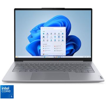 Lenovo Laptop Lenovo ThinkBook 14 G8 IRL, Display 14 WUXGA 1920x1200, IPS, Procesor Intel® Core™ 5 210H, Memorie RAM 16GB DDR5, Capacitate de stocare 512GB SSD, Placa video integrata Intel Graphics, Windows 11 Pro, Gri