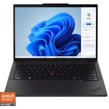 Lenovo Laptop Lenovo ThinkPad P14s Gen 5, Procesor AMD Ryzen™ 7 PRO 8840HS, Display 14 2.8K (2880 x 1800), OLED, Memorie RAM 32GB DDR5, Capacitate 1TB SSD, Placa video integrata AMD Radeon™ 780M Graphics, Windows® 11 Pro, Negru