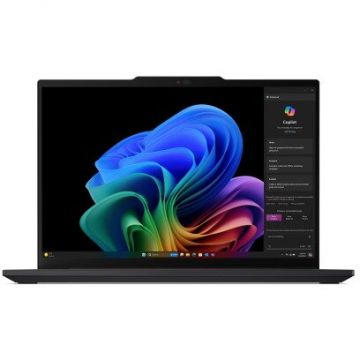 Lenovo Laptop Lenovo ThinkPad T14s Gen 6, Snapdragon X Elite X1E-78-100, 14 inch WUXGA, 32GB RAM, 1TB SSD, Windows 11 Pro, Negru