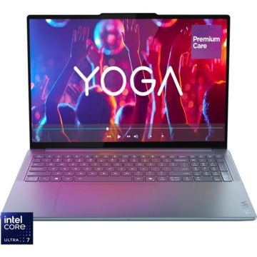 Lenovo Laptop Lenovo Yoga Pro 9 16IAH10, Procesor Intel® Core™ Ultra 7 255H, 16 2.8K (2880 x 1800), WQXGA+, OLED, 120Hz, Memorie RAM 32GB LPDDR5x, Capacitate 1TB SSD, Placa video dedicata NVIDIA® GeForce RTX™ 5050 8GB GDDR7, Windows® 11 Home, Tidal Teal