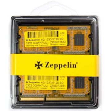 Memorie notebook Zeppelin 8GB, DDR3, 1333MHz, CL11, 1.5v, Dual Channel Kit