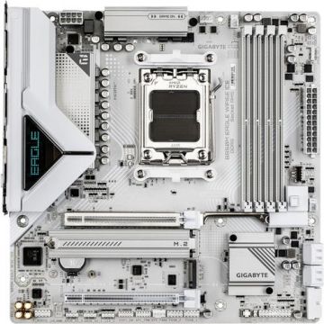 Placa de baza GIGABYTE B850M EAGLE WF6E ICE, AMD B850, AM5, DDR5, mATX