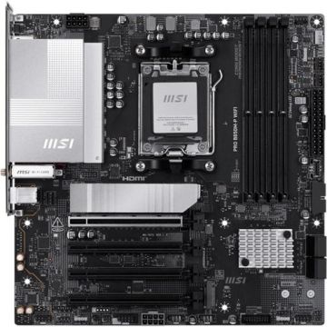 Placa de baza MSI PRO B850M-P WIFI, AMD B850, AM5, DDR5, mATX