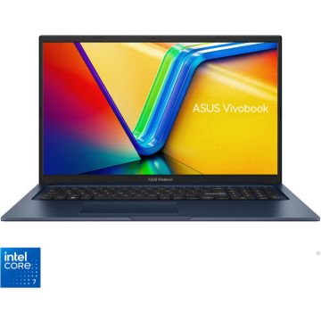 Asus Laptop ASUS Vivobook 17 X1704VA cu procesor Intel® Core™ 7 150U pana la 5.4GHz, 17.3'', Full HD, IPS, 16GB DDR4 RAM, 1TB SSD, Intel® Graphics, No OS, Quiet Blue Asus Laptop ASUS Vivobook 17 X1704VA cu procesor Intel® Core™ 7 150U pana la 5.4GHz, 17.3'', Full HD, IPS, 16GB DDR4 RAM, 1TB SSD, Intel® Graphics, No OS, Quiet Blue