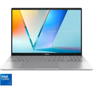 Asus Laptop ASUS Vivobook S16 S3607VA  cu procesor Intel® Core™ 5 210H pana la 4.8GHz, 16'', WUXGA, 144Hz, IPS, 16GB DDR5 RAM, 1TB SSD, Intel® UHD Graphics, No OS, Cool Silver Asus Laptop ASUS Vivobook S16 S3607VA  cu procesor Intel® Core™ 5 210H pana la 4.8GHz, 16'', WUXGA, 144Hz, IPS, 16GB DDR5 RAM, 1TB SSD, Intel® UHD Graphics, No OS, Cool Silver