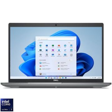 Dell Laptop Dell Latitude 5550 cu procesor Intel® Core™ Ultra 7 165U pana la 4.9GHz, 15.6, Full HD, 16GB DDR5, 512GB SSD, Intel® Graphics, Grey, Windows 11 Pro