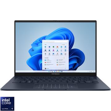 Laptop ASUS 14'' Zenbook 14 OLED UX3405CA, WUXGA Touch, Procesor Intel® Core™ Ultra 9 285H (24M Cache, up to 5.40 GHz), 32GB LPDDR5X, 1TB SSD, Intel Arc 140T, Win 11 Pro, Ponder Blue Laptop ASUS 14'' Zenbook 14 OLED UX3405CA, WUXGA Touch, Procesor Intel® Core™ Ultra 9 285H (24M Cache, up to 5.40 GHz), 32GB LPDDR5X, 1TB SSD, Intel Arc 140T, Win 11 Pro, Ponder Blue