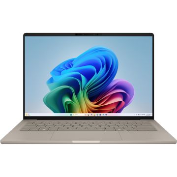 Laptop ASUS 14'' Zenbook A14 UX3407RA, WUXGA OLED, Procesor Qualcomm Snapdragon X Elite X1E-78-100, 32GB LPDDR5X, 1TB SSD, Qualcomm Adreno, Win 11 Pro, Zabriskie Beige