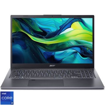 Laptop Acer 15.6'' Aspire 15 A15-51M, FHD IPS, Procesor Intel® Core™ i9-13900H (24M Cache, up to 5.40 GHz), 32GB LPDDR5, 1TB SSD, Intel Iris Xe, No OS, Steel Gray Laptop Acer 15.6'' Aspire 15 A15-51M, FHD IPS, Procesor Intel® Core™ i9-13900H (24M Cache, up to 5.40 GHz), 32GB LPDDR5, 1TB SSD, Intel Iris Xe, No OS, Steel Gray