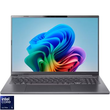 Laptop Acer 16'' Aspire 16 AI A16-52M, WUXGA+ OLED 120Hz, Procesor Intel® Core™ Ultra 5 226V (8M Cache, up to 4.50 GHz), 16GB LPDDR5X, 1TB SSD, Intel Arc 130V, No OS, Steel Gray