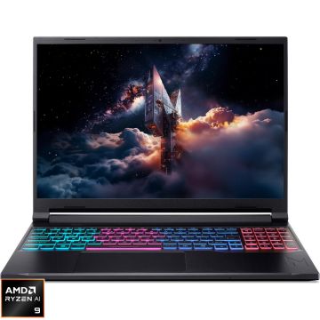 Laptop Acer Gaming 16'' Nitro V 16S AI ANV16S-61, WQXGA IPS 180Hz, Procesor AMD Ryzen™ AI 9 365 (24M Cache, up to 5.0 GHz), 32GB DDR5, 1TB SSD, GeForce RTX 5070 8GB, No OS, Black Laptop Acer Gaming 16'' Nitro V 16S AI ANV16S-61, WQXGA IPS 180Hz, Procesor AMD Ryzen™ AI 9 365 (24M Cache, up to 5.0 GHz), 32GB DDR5, 1TB SSD, GeForce RTX 5070 8GB, No OS, Black