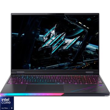 Laptop Acer Gaming 16'' Predator Helios 16 AI PH16-73, WQXGA OLED 240Hz, Procesor Intel® Core™ Ultra 9 275HX (36M Cache, up to 5.40 GHz), 64GB DDR5, 2x 1TB SSD, GeForce RTX 5070 Ti 12GB, Win 11 Pro, Abyssal Black