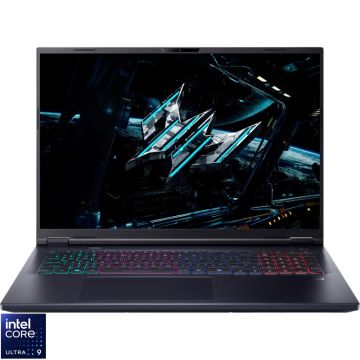 Laptop Acer Gaming 18'' Predator Helios Neo 18 AI PHN18-72, WQXGA IPS 240Hz, Procesor Intel® Core™ Ultra 9 275HX (36M Cache, up to 5.40 GHz), 32GB DDR5, 1TB SSD, GeForce RTX 5070 8GB, No OS, Abyssal Black Laptop Acer Gaming 18'' Predator Helios Neo 18 AI PHN18-72, WQXGA IPS 240Hz, Procesor Intel® Core™ Ultra 9 275HX (36M Cache, up to 5.40 GHz), 32GB DDR5, 1TB SSD, GeForce RTX 5070 8GB, No OS, Abyssal Black