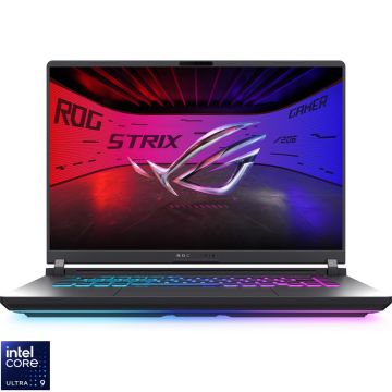 Laptop ASUS Gaming 16'' ROG Strix G16 G615LM, 2.5K 240Hz, Procesor Intel® Core™ Ultra 9 275HX (36M Cache, up to 5.40 GHz), 32GB DDR5, 1TB SSD, GeForce RTX 5060 8GB, No OS, Eclipse Gray Laptop ASUS Gaming 16'' ROG Strix G16 G615LM, 2.5K 240Hz, Procesor Intel® Core™ Ultra 9 275HX (36M Cache, up to 5.40 GHz), 32GB DDR5, 1TB SSD, GeForce RTX 5060 8GB, No OS, Eclipse Gray