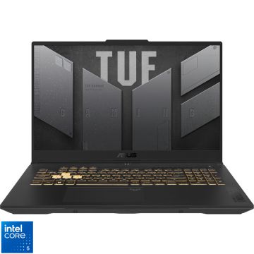 Laptop ASUS Gaming 17.3'' TUF F17 FX707VJ, FHD 144Hz, Procesor Intel® Core™ 5 210H (12M Cache, up to 4.80 GHz), 16GB DDR4, 512GB SSD, GeForce RTX 3050 6GB, No OS, Mecha Gray Laptop ASUS Gaming 17.3'' TUF F17 FX707VJ, FHD 144Hz, Procesor Intel® Core™ 5 210H (12M Cache, up to 4.80 GHz), 16GB DDR4, 512GB SSD, GeForce RTX 3050 6GB, No OS, Mecha Gray