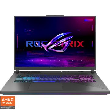 Laptop ASUS Gaming 18'' ROG Strix G18 G814PM, FHD+ 144Hz, Procesor AMD Ryzen™ 9 8940HX (64M Cache, up to 5.30 GHz), 32GB DDR5, 1TB SSD, GeForce RTX 5060 8GB, No OS, Eclipse Gray Laptop ASUS Gaming 18'' ROG Strix G18 G814PM, FHD+ 144Hz, Procesor AMD Ryzen™ 9 8940HX (64M Cache, up to 5.30 GHz), 32GB DDR5, 1TB SSD, GeForce RTX 5060 8GB, No OS, Eclipse Gray