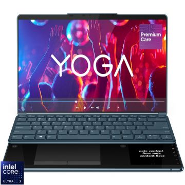 Laptop Lenovo 13.3'' Yoga Book 9 13IMU9, 2.8K OLED Touch, Procesor Intel® Core™ Ultra 7 155U (12M Cache, up to 4.80 GHz), 32GB LPDDR5X, 1TB SSD, Intel Graphics, Win 11 Pro, Tidal Teal, 3Yr Onsite Premium Care Laptop Lenovo 13.3'' Yoga Book 9 13IMU9, 2.8K OLED Touch, Procesor Intel® Core™ Ultra 7 155U (12M Cache, up to 4.80 GHz), 32GB LPDDR5X, 1TB SSD, Intel Graphics, Win 11 Pro, Tidal Teal, 3Yr Onsite Premium Care