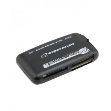 Card reader EA117 slim all in one USB 2.0 Transfer 480 mb/s Negru