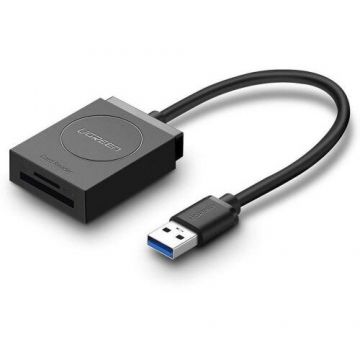 Cititor De Carduri Extern Interfata USB 3.0 Citeste/Scrie: SD MicroSD Viteza Pana La 5Gbps ABS Negru