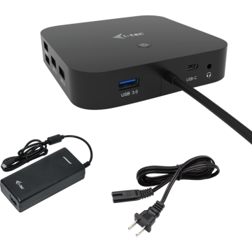 Docking Station Dual Display 2x DP 1x GLAN 3x USB 3.1 2x USB 2.0 1x Audio/Mic Jack 1x PD 100W Universal Charger 100W Negru