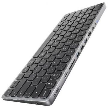 Hub cu Tastatura HMC-KB-US USB SD/microSD HDMI PD Layout US Negru