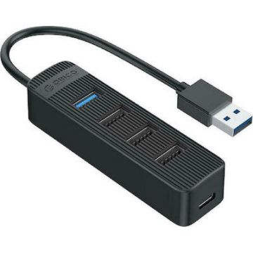 Hub Extern USB-A la 1x USB-A 3.0 + 3xUSB-A 2.0 Cablu 15CM Negru