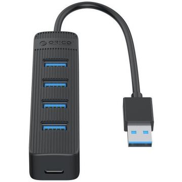 Hub Extern USB-A  la 4xUSB-A 3.0 Cablu 15CM Negru