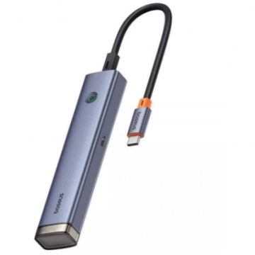 Hub UltraJoy Air 6-in-1  USB-C la HDMI 2x USB 3.0  USB 2.0 USB-C 3.0  PD  Gri