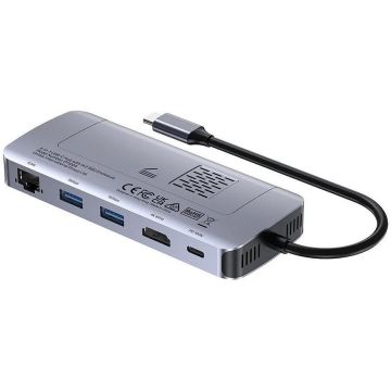 Hub USB ACTIVE  USB-C 10GBPS M.2 HDMI PD 100W Gri