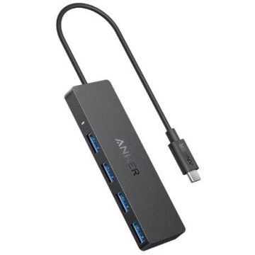 Hub USB-C 4-in-1 4x USB-A 5Gbps Negru