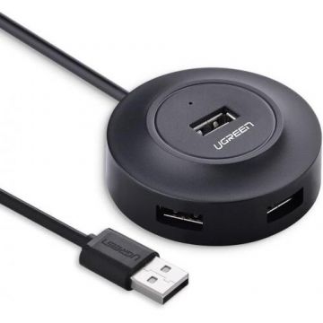 Hub USB Extern USB 2.0 x 4 Conectare Prin USB 2.0 1m Negru