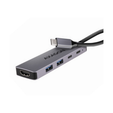 Hub USB HMC-5H60 USB-C 3.2 Gen 1 2xUSB-A 4K/60Hz HDMI PD 100W 15cm USB-C Gri