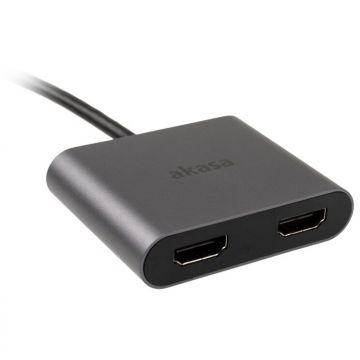 Hub USB x2 HDMI Type A USB 3.0 Type C  18cm  Gr