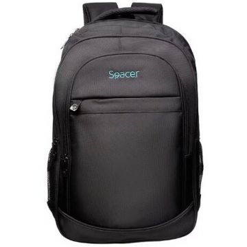 Rucsac Chicago Black pentru Notebook de Max. 17Inch 3 Compartimente Buzunar Frontal 2 Manere Waterproof Poliester Negru