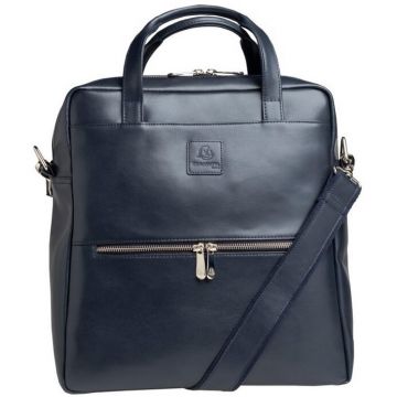 Rucsac Laptop NBK672 Piele Naturala 14 Inch Bleumarin