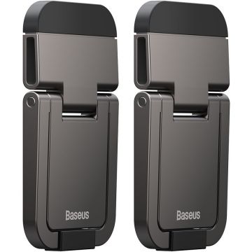 Set 2 Cleme Pliabile Slim Kickstand Suport Laptop Fixare Adeziva Gri