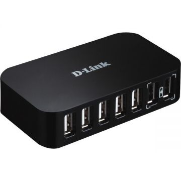 HUB USB 7-Port USB 2.0 Hub Active Negru