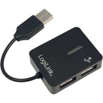 Hub USB UA0139 USB 2.0 4 porturi Smile Black