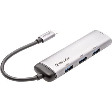 Hub USB USB-C multiport hub 4xUSB 3.2 silver